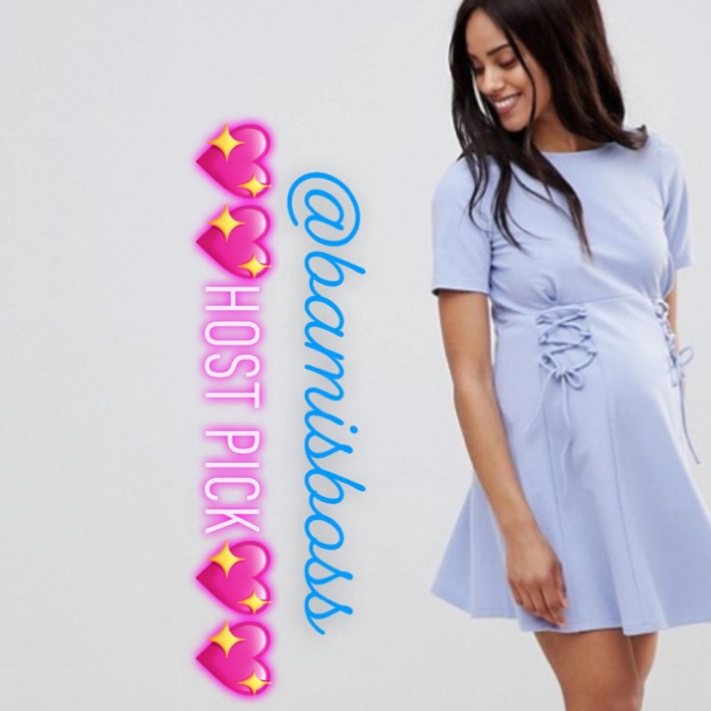 Blue ASOS Maternity Dress Size 10 Brand New!